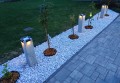 Hajduk lampa betonowa ogrodowa 15x15x65cm szary