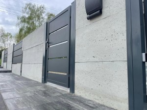 Płyta ogrodzeniowa z betonu architektonicznego dwustronna Hajduk 100x53x6 cm Szary