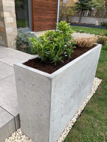 Donica betonowa prostokątna Hajduk 100x40x65 cm Szary