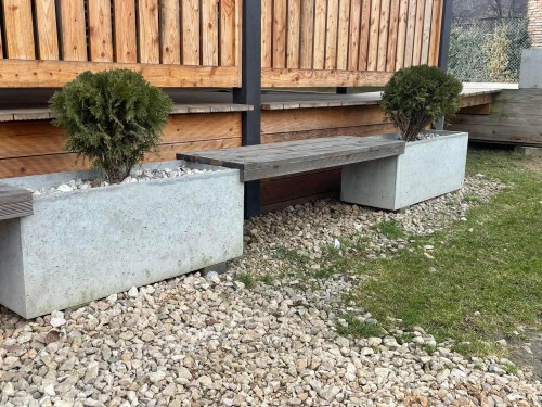 Donica betonowa prostokątna Hajduk 80x25x40 cm Szary