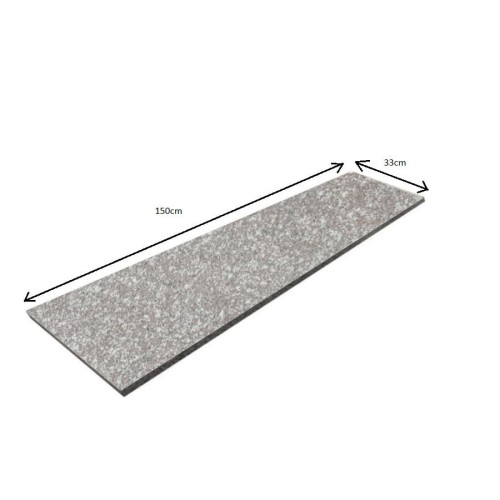 Tiles Królewski Brąz Stopnica granitowa płomieniowana 150x33x3 cm brązowy