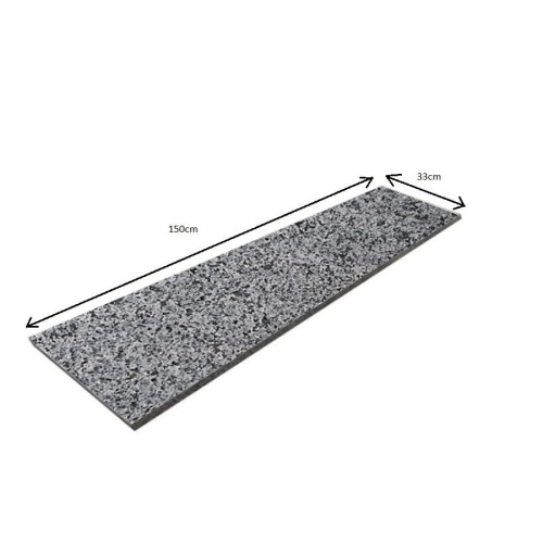 Stopnica Granitowa Dark Grey 150x33x2 cm – Płomieniowana Ciemnoszary /Grafit