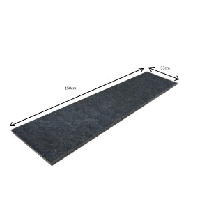 Stopnica Granitowa Bazalt Black 150x33x2 cm – Płomieniowana Czarna