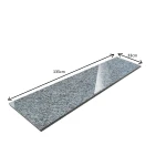 Parapet / Stopnica Granitowa Bianco Sardo 135x33x2 cm – Polerowana Biało-Szara