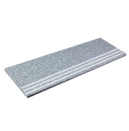 Stopnica Granitowa Szara 100x35x2 cm – Polerowana z Paskami Antypoślizgowa