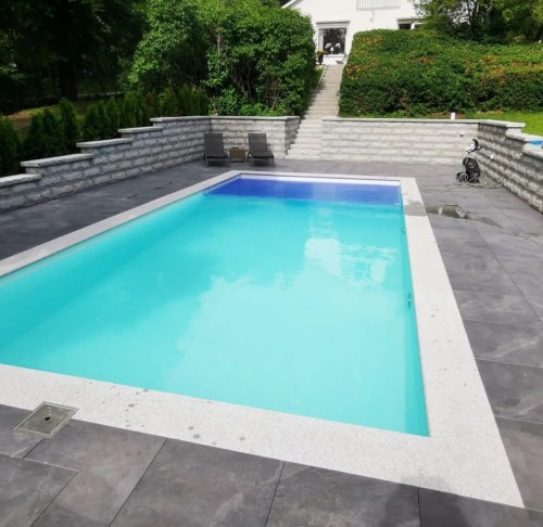 Bullnose obrzeże basenowe granitowe 100x35x4 cm szary