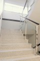 Bianco Sardo stopnica granitowa płomieniowana 150x33x3 cm szary