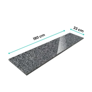 Stopnica Granitowa Tiles Dark Grey New szary 180x33x2 cm – Polerowana XXL