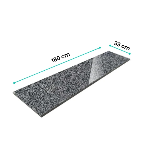 Stopnica Granitowa Tiles Dark Grey New szary 180x33x2 cm – Polerowana XXL