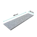 Stopnica Granitowa Bianco Sardo 180x33x2 cm szara – Płomieniowana XXL