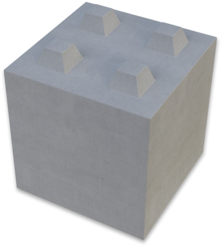 Blok oporowy betonowy Pater 60x60x60 cm – Typu Lego