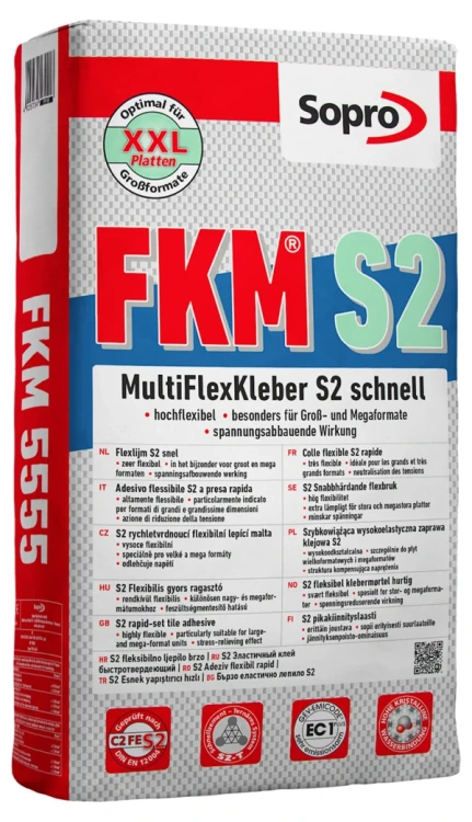 Sopro FKM S2 5555 - szybkowiążący klej wysokoelastyczny klasy S2, 15 kg