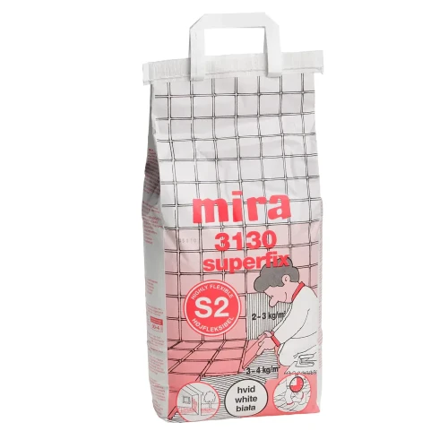 Klej Mira 3130 Superfix (biały) C2TE S2 - wysokoodkształcalna zaprawa