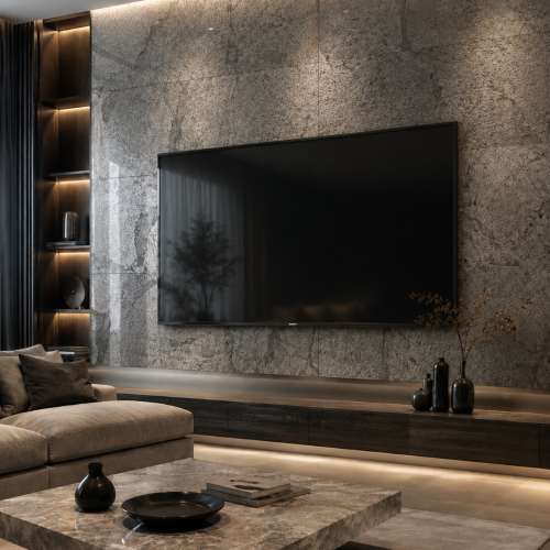 Fornir Kamienny Silver Shine 122x61x0,2 cm - naturalny kamień w elastycznej formie