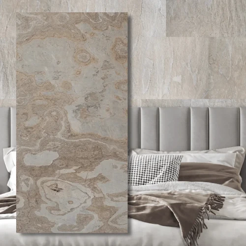 Fornir Kamienny Autumn Cream 122x61x0,2 cm - ciepłe, kremowe odcienie kamienia