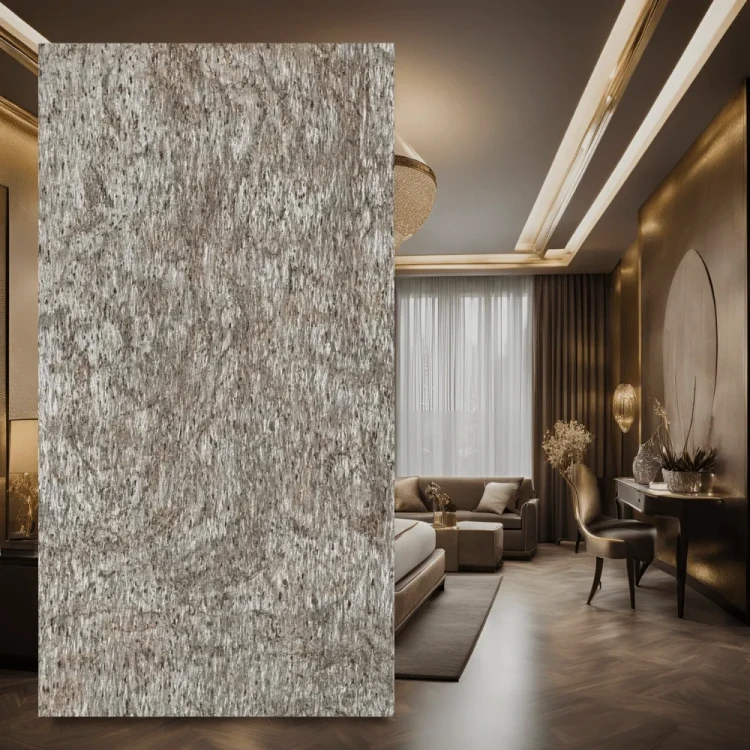 Fornir kamienny Silver Shine Gold 122x61x0,2 cm - naturalny kamień w srebrno-złotych odcieniach