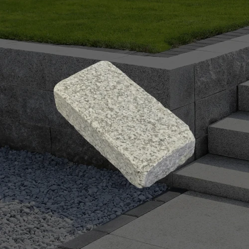 Kostka granitowa G602 płomieniowana-bębnowana 20x10x5 cm