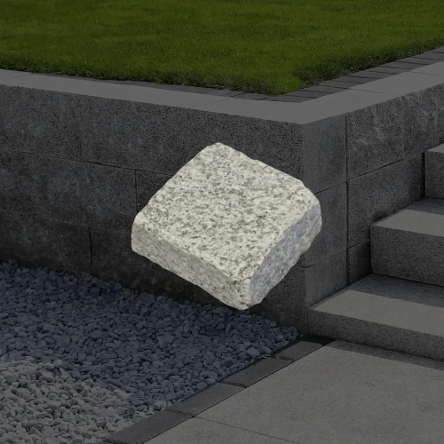 Kostka granitowa G602 płomieniowana-łupana 10x10x10 cm