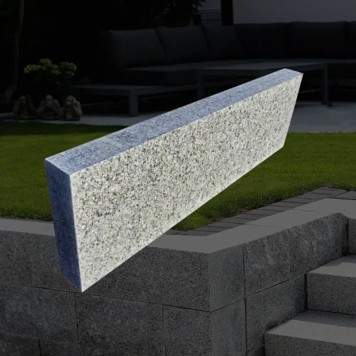 Obrzeże granitowe 8x30x80-120 cm góra i bok płomień - naturalny granit