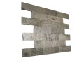 Tiles kamień elewacyjny-dekoracyjny kwarcytowy Silver Shine Brick 10x30 szary