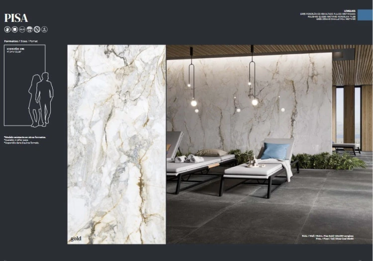 Pisa Golden White Mat (calacatta oro) 120x60x1 cm – zdjęcie 4