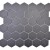 Mozaika ceramiczna Czarna Hexagon Matowa 32,5×28,1×0,6 cm
