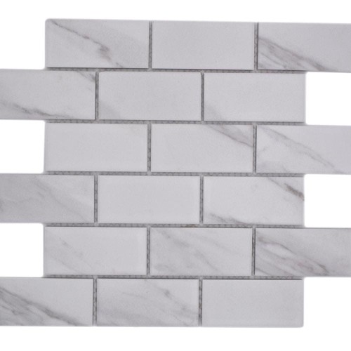 Mozaika ceramiczna Biała Calacatta Grey Prostokąt 29,5x29,1x0,65 cm – zdjęcie 2