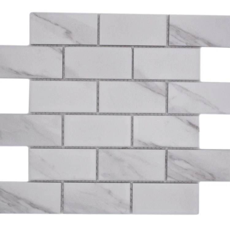 Mozaika ceramiczna Biała Calacatta Grey Prostokąt 29,5x29,1x0,65 cm – zdjęcie 2
