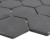 Mozaika ceramiczna Czarna Hexagon Matowa 32,5×28,1x0,6 cm – zdjęcie 2