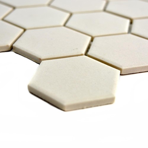 Mozaika gresowa Beżowa Hexagon Matowa 32,5x28,1x0,5 cm – zdjęcie 2