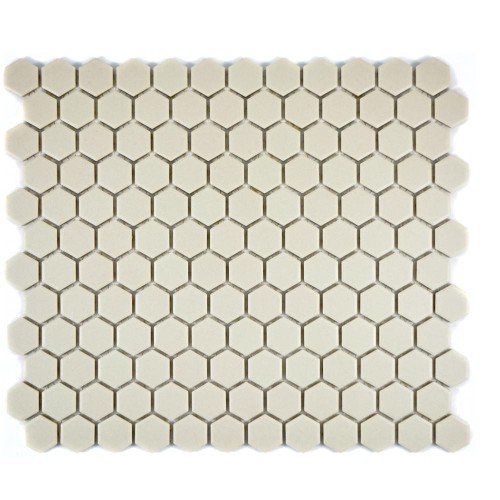 Mozaika gresowa Biała Hexagon Matowa 26x30x0,5 cm - heksagonalny dekor do nowoczesnych wnętrz