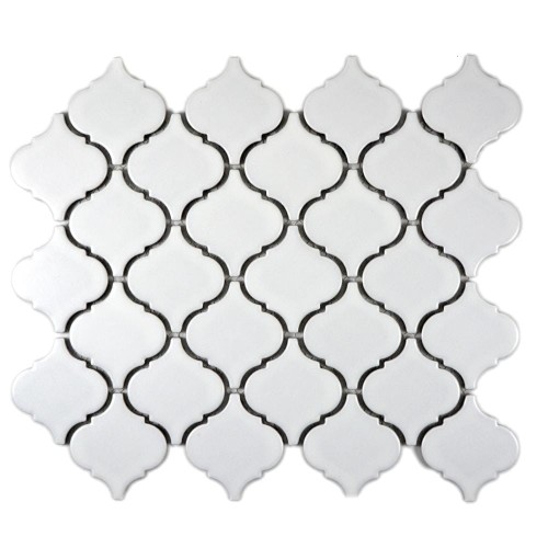 Mozaika ceramiczna Biała Arabeska Matowa 29,3×24,5×0,6 cm - elegancki wzór do wnętrz