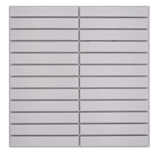 Mozaika ceramiczna Biała Prostokąt Matowa 29,6×30×0,75 cm