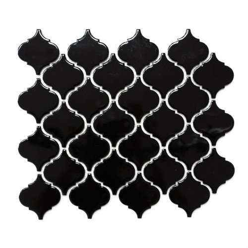 Mozaika ceramiczna Czarna Arabeska Polerowana 29,3×24,5×0,6 cm