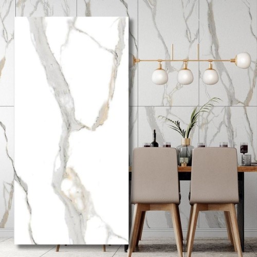Gres 9mm Marble Statuario Aster Carving 120x60 cm - dekoracyjny gres z efektem marmuru