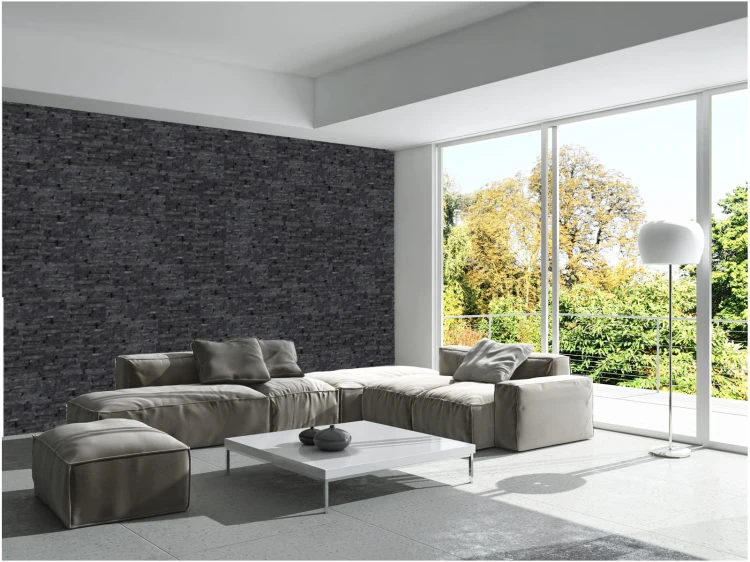 Tiles Kamień elewacyjny-dekoracyjny kwarcytowy czarny Stackstone Black 10x36 cm czarny