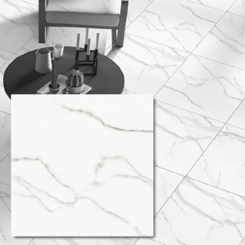 Gres Marble Calacatta Lite 60x60x0,9 cm - biały marmur Calacatta