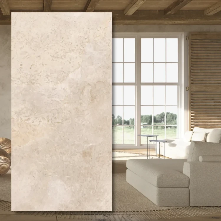 Płytka gresowa Royal Stone Noble Beige 120x60x0,8 cm - subtelny beż w prostokątnym formacie