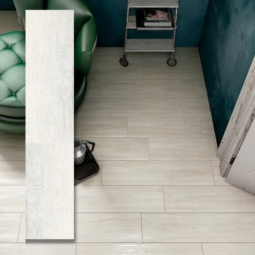 Płytka drewnopodobna Grove Wood Ice 90x15 cm - matowy gres Porcelaingres