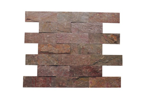 Kamień Elewacyjny Kwarcyt Tiles Copper Brick10x30 cm – Cegiełka czerwona