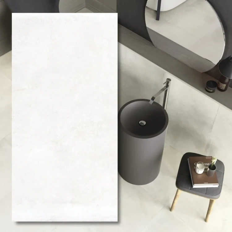 Płytka gresowa Soft Concrete White 60x30 cm - nowoczesna biel