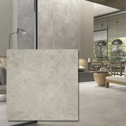 Płytka gresowa Urban Ivory Weave 60x60x0,8 cm - jasny gres z fakturą tkaniny