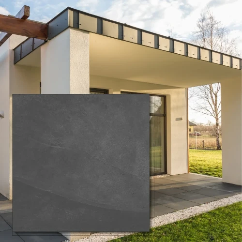 Gres 20mm City Black Slate 60x60x2 cm - grafitowa plyta tarasowa o grubosci 20 mm