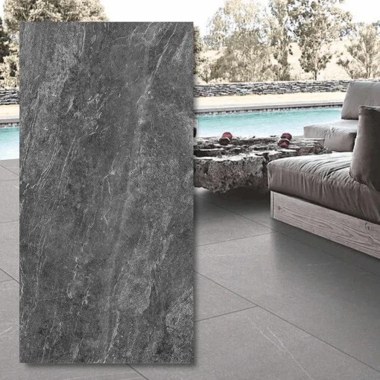 Płyta tarasowa City Quartz Sandstone Grey Mega 60x120x2 cm - szary gres XXL