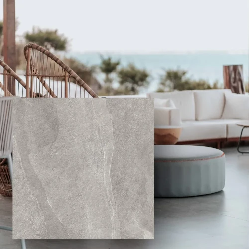 Gres 20mm na taras City Grey Slate 60x60x2 cm - mrozoodporna plyta gresowa Tiles Garden