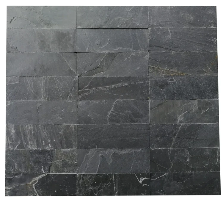 Tiles Kamień elewacyjny-dekoracyjny Łupek Black Slate Brick 10x30 czarny
