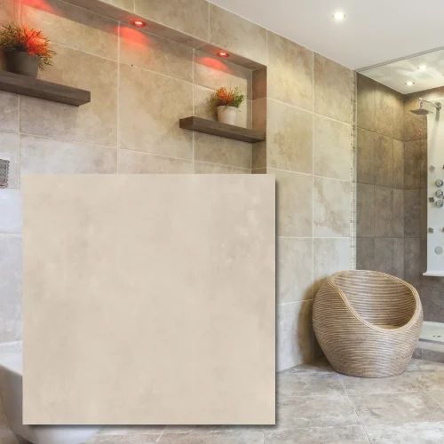 Płytka gresowa 20mm Atlanta Beige 100x100x2 cm - ciepły beż w dużym formacie