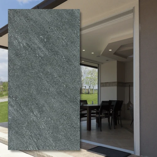 Płytka tarasowa Quartz Stone Superblack 120x60x2 cm - wielki format w intensywnej czerni