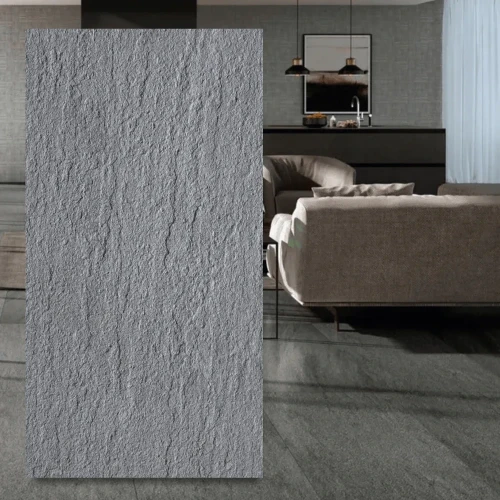 Płytka gresowa 20mm Quarzite Antracite 120x60x2 cm - industrialny taras XXL