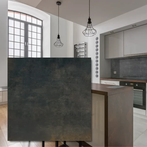 Płytka gresowa Radical Shabby Black 60x60x0,6 cm - industrialna czerń w macie